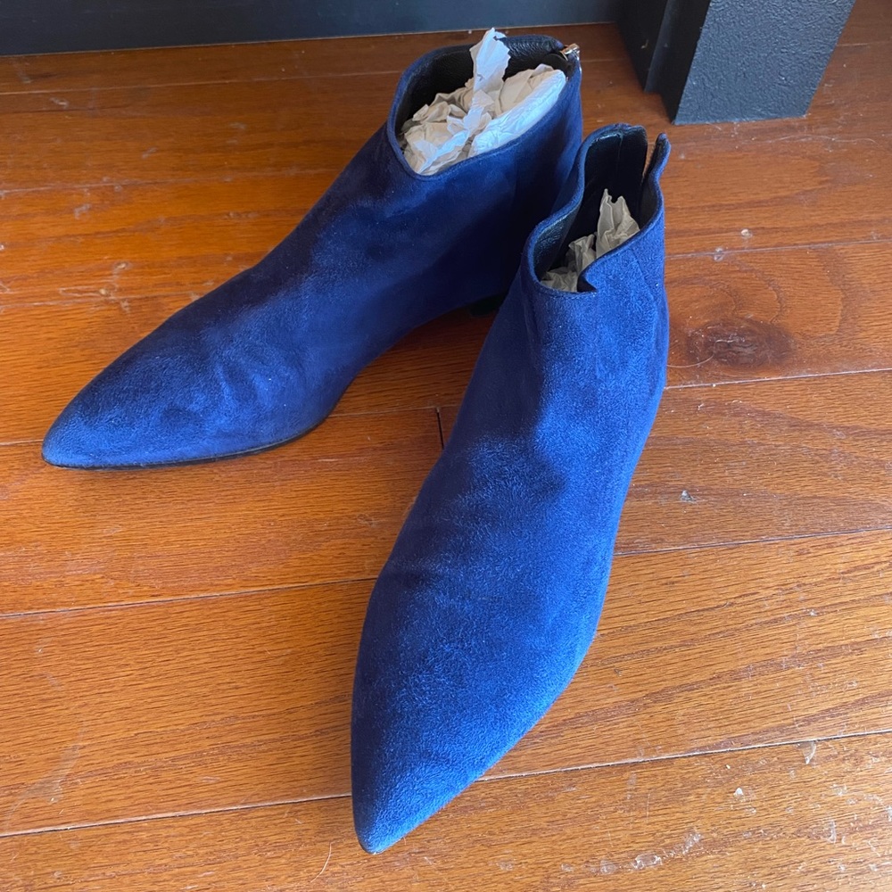 MIU MIU Suede Ankle Boots Flat